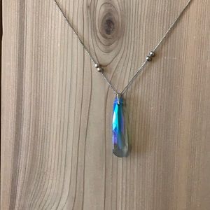 Long crystal necklace